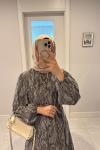 DANTEL DESEN ELBİSE  Siyah