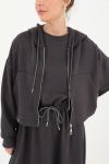Sweat elbise Antrasit